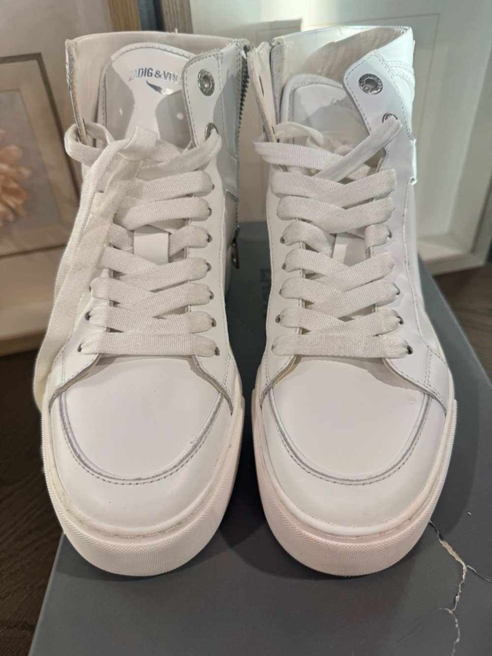Zadig & Voltaire Women’s High Flash High Top Platform Sneakers. New. Sz 38 - Picture 12 of 14